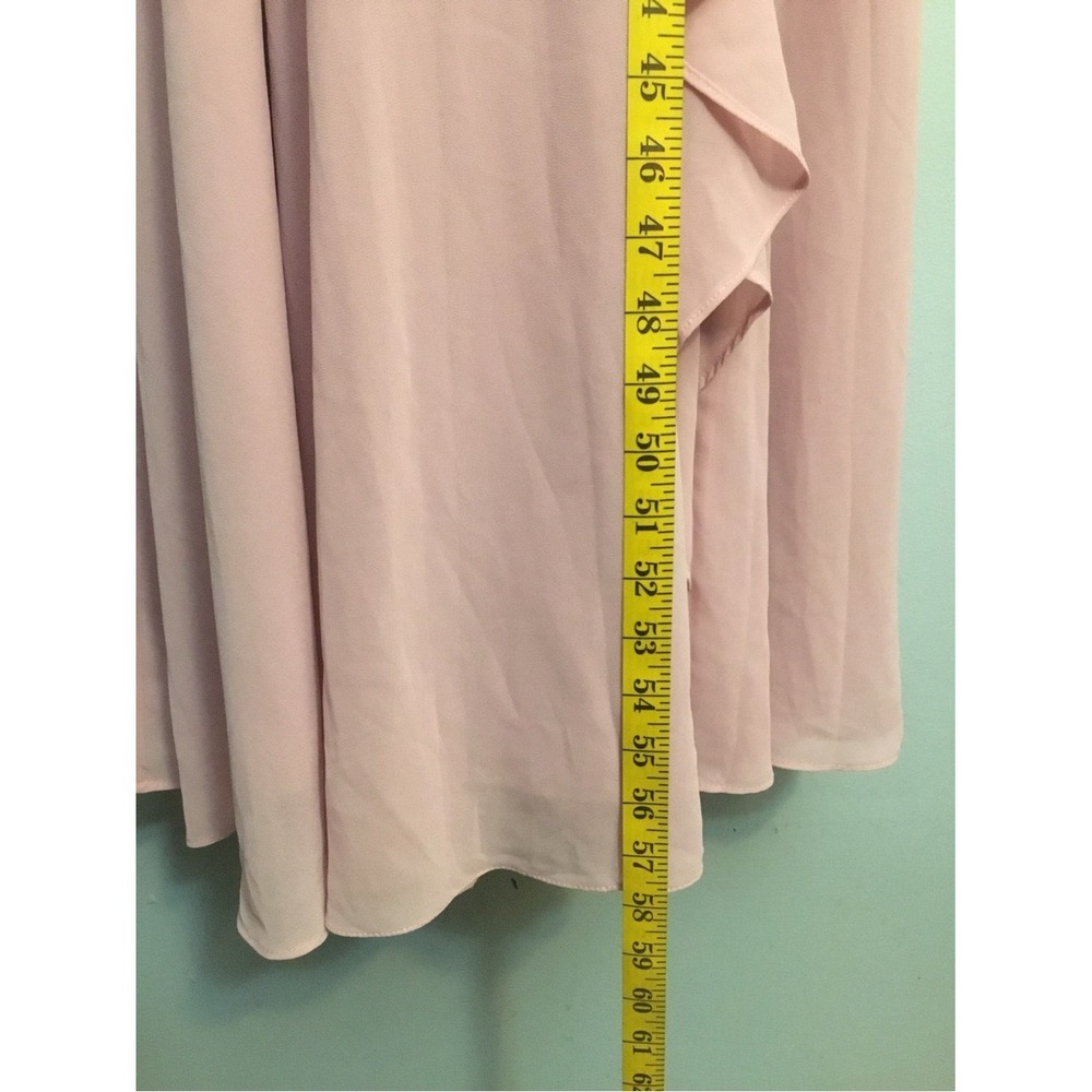 Astr Soft Pink Ruffle Wrap Maxi Dress Spaghetti Strap Size L Like New - Picture 7 of 11